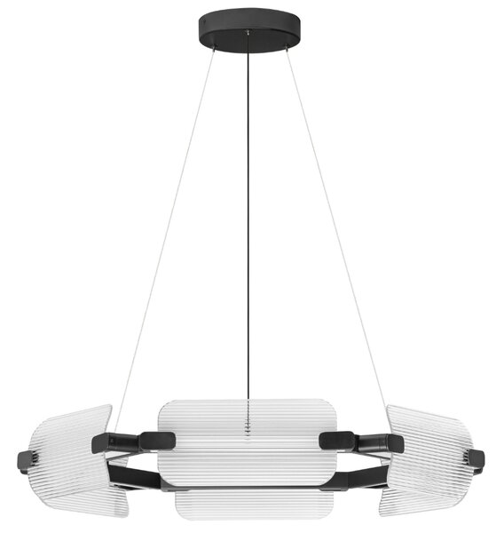 Nova Luce Skleněné závěsné LED světlo Emery 82 cm