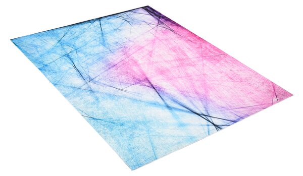 Makro Abra Kusový koberec pratelný TOSCANA 43860 Abstraktní moderní pogumovaný modrý fialový Rozměr: 160x230 cm