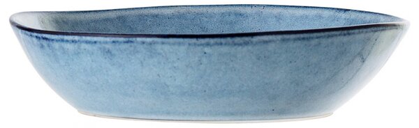 Bloomingville Modrý hluboký kameninový talíř Sandrine 22 cm