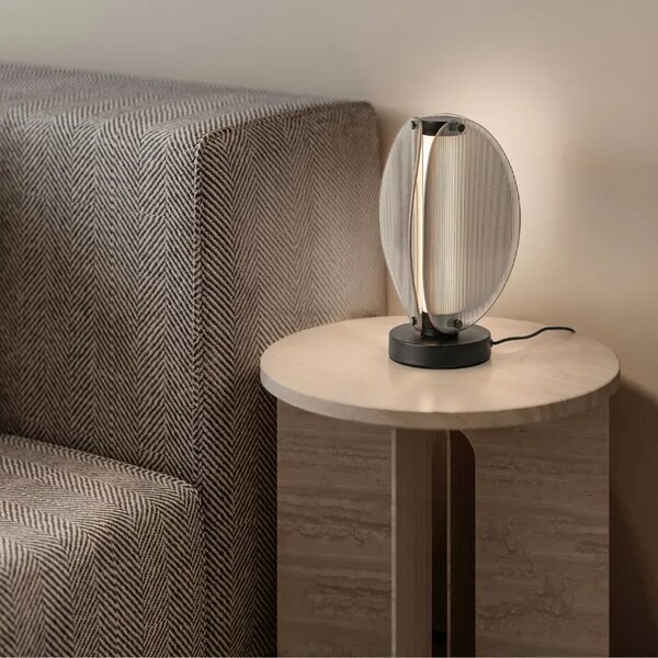 Nova Luce Kouřově šedá stolní LED lampa Noir