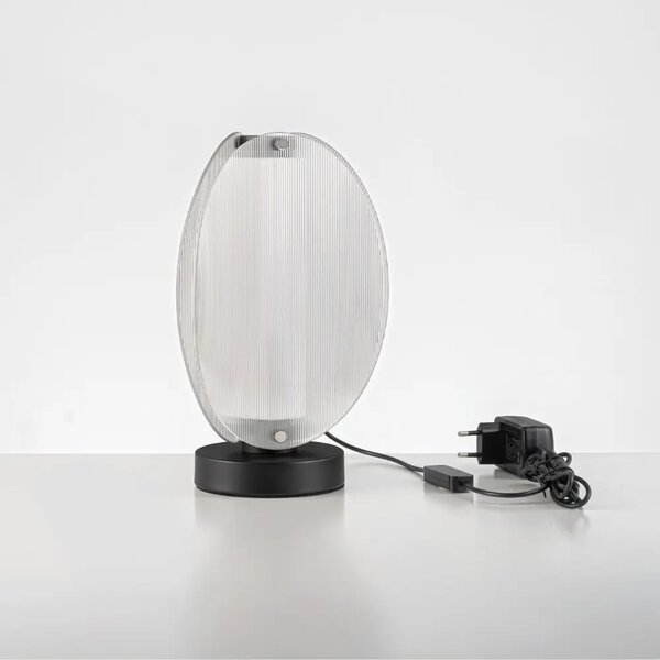 Nova Luce Kouřově šedá stolní LED lampa Noir