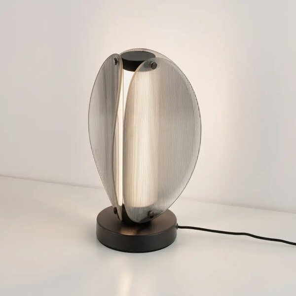 Nova Luce Kouřově šedá stolní LED lampa Noir