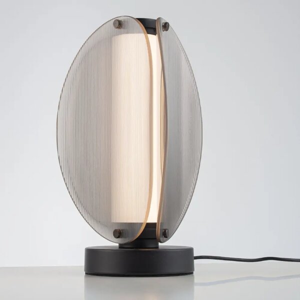 Nova Luce Kouřově šedá stolní LED lampa Noir