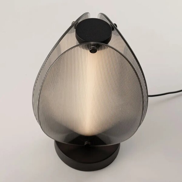 Nova Luce Kouřově šedá stolní LED lampa Noir