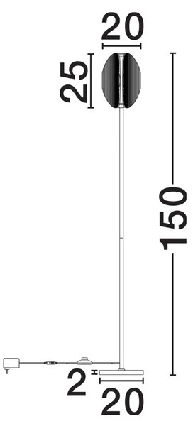 Nova Luce Kouřově šedá stojací LED lampa Noir 150 cm