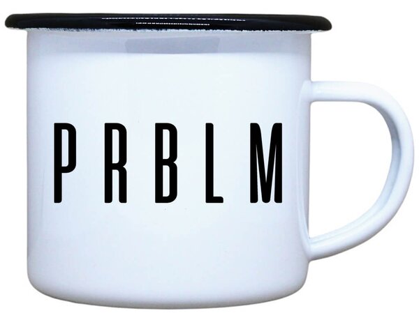 Smaltovaný plecháček s potiskem PRBLM Objem: 330 ml