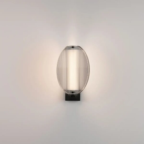 Nova Luce Kouřově šedé nástěnné LED světlo Noir 20 cm