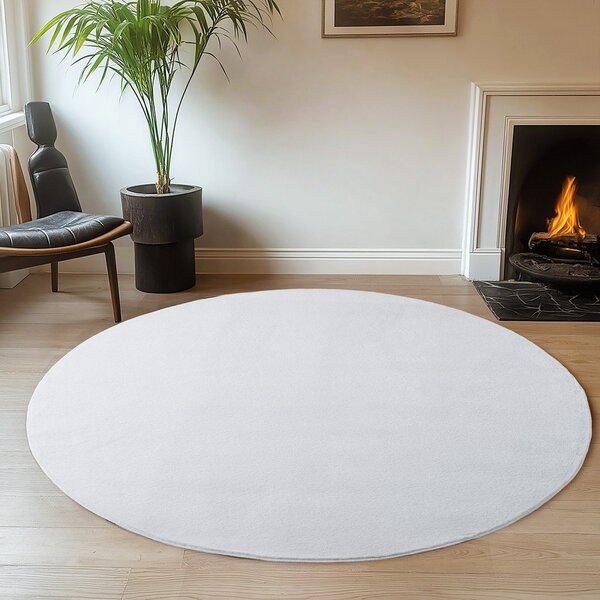 Bílý kulatý koberec ø 120 cm Joy 1400 – Ayyildiz Carpets