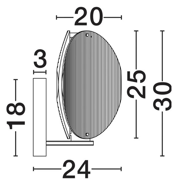 Nova Luce Kouřově šedé nástěnné LED světlo Noir 20 cm