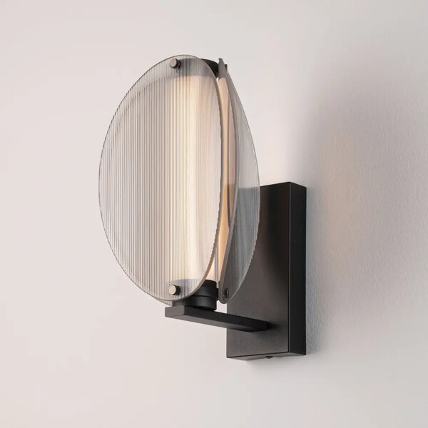 Nova Luce Kouřově šedé nástěnné LED světlo Noir 20 cm