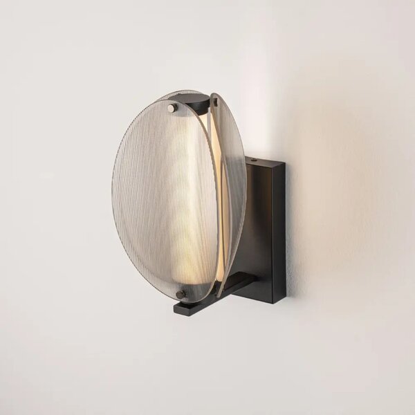 Nova Luce Kouřově šedé nástěnné LED světlo Noir 20 cm