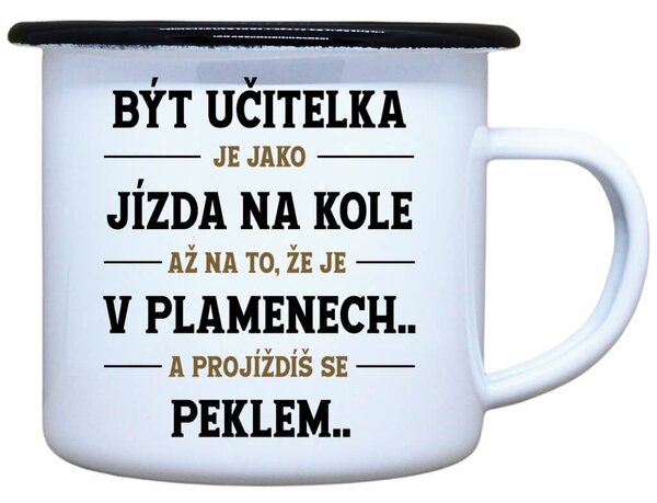 Vtipný plecháček Být učitelka Objem: 330 ml