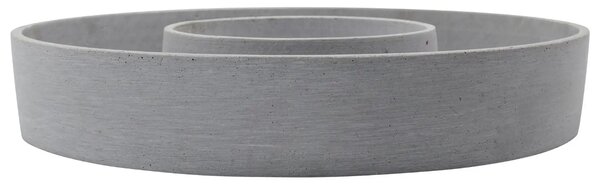 House Doctor Šedý kameninový svícen Ring ⌀35 cm