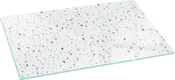 Sklenná podkladová deska pro 120x60 cm - kamna - krbová deska - ochranné sklo - ochranná deska proti jiskrám - sklenná podkladová deska ohnivzdorná - tepelná ochranná deska - sklenná podkladová ochrana - vzor s malými tvary