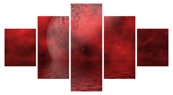 Obraz - Měsíc na hladině (125x70 cm)