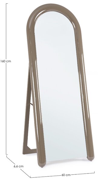 Bizzotto Hnědošedé stojací zrcadlo Otilia 160 x 60 cm
