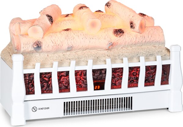 Elektrický krb Klarstein, elektrické ohívae do obývacího pokoje a interiéru, elektrický krb s LED plameny, krb s ovládáním pomocí aplikace, ventilátorový ohíva s asovaem, nastavitelný termostat, ohíva 1800 W
