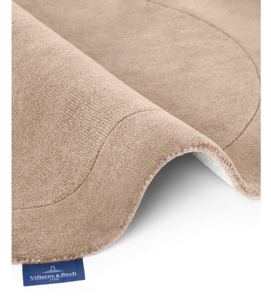 Béžový ručně tkaný kulatý koberec s příměsí vlny ø 160 cm Kari Organic – Villeroy&Boch