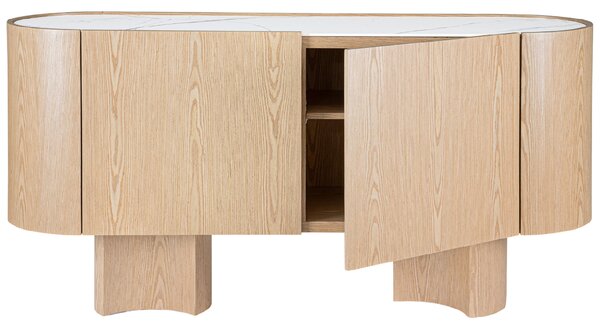 Bizzotto Dřevěná komoda Otilia 160 x 46 cm s keramickou deskou