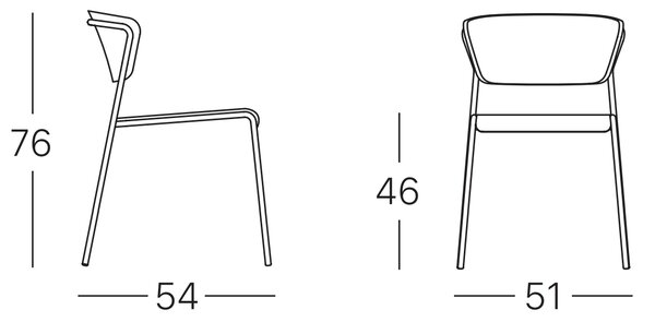 Scab Design designové jídelní žídle Lisa Chair Technopolymer