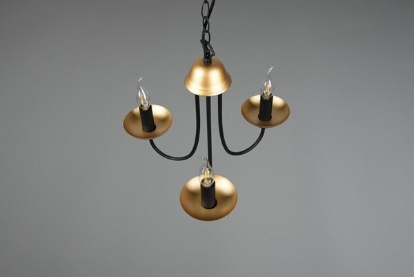 TRIO 101700332 LIVIA luster 3xE14 D468mm černá matná, zlatá
