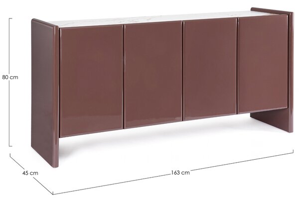 Bizzotto Terakotová komoda Otilia 163 x 45 cm s keramickou deskou