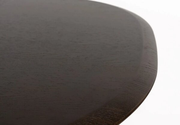 White Label Černý oválný jídelní stůl MANDY 220 x 110 cm