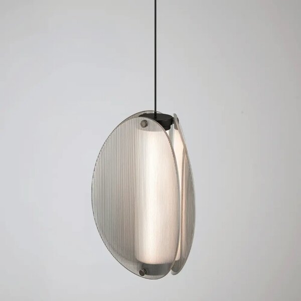 Nova Luce Kouřově šedé závěsné LED světlo Noir 20 cm