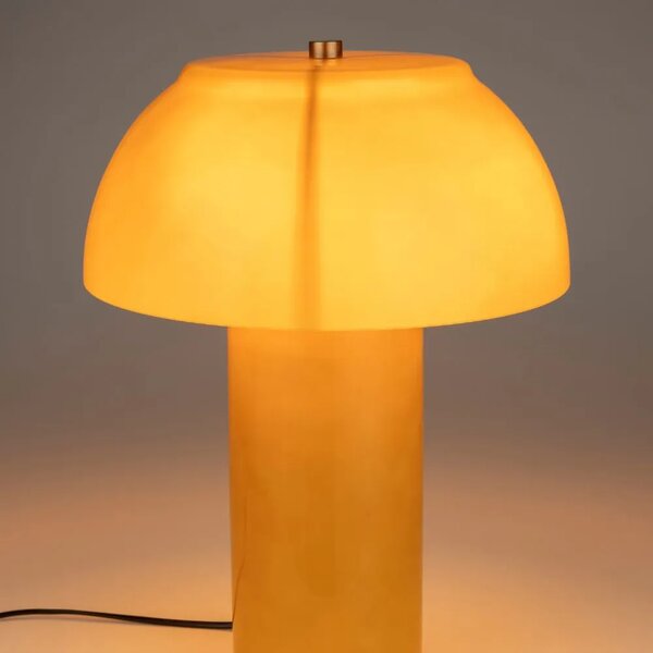 Dutchbone Žlutá kovová stolní lampa MORVAN 42 cm