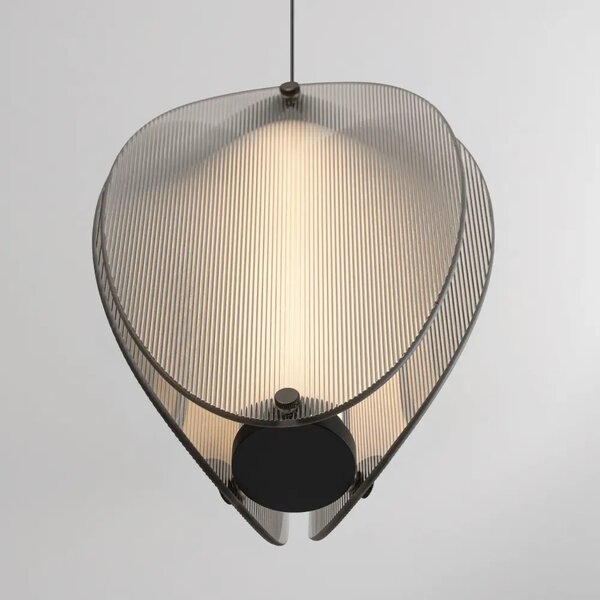 Nova Luce Kouřově šedé závěsné LED světlo Noir 20 cm