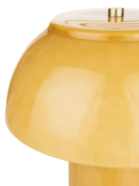 Dutchbone Žlutá kovová stolní lampa MORVAN 42 cm