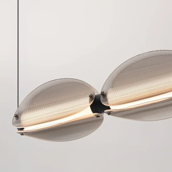 Nova Luce Kouřově šedé závěsné LED světlo Noir 83 cm