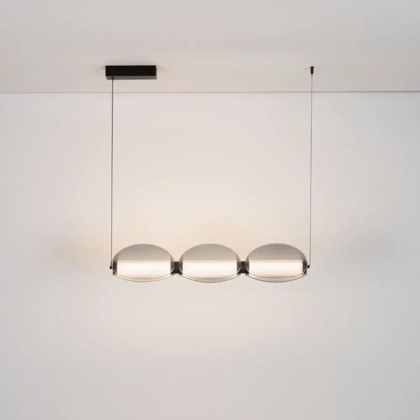 Nova Luce Kouřově šedé závěsné LED světlo Noir 83 cm