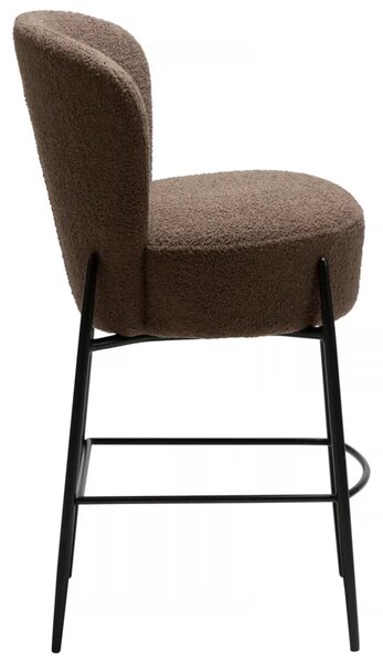 ​​​​​Dan-Form Hnědá bouclé barová židle Orbit 68 cm