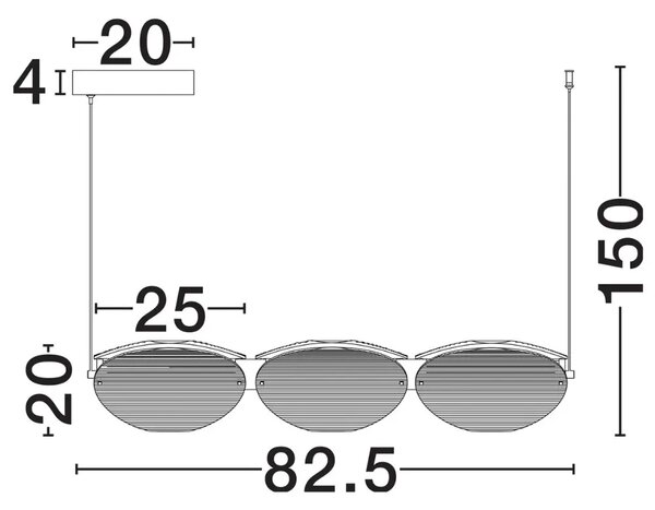 Nova Luce Kouřově šedé závěsné LED světlo Noir 83 cm