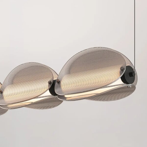 Nova Luce Kouřově šedé závěsné LED světlo Noir 83 cm