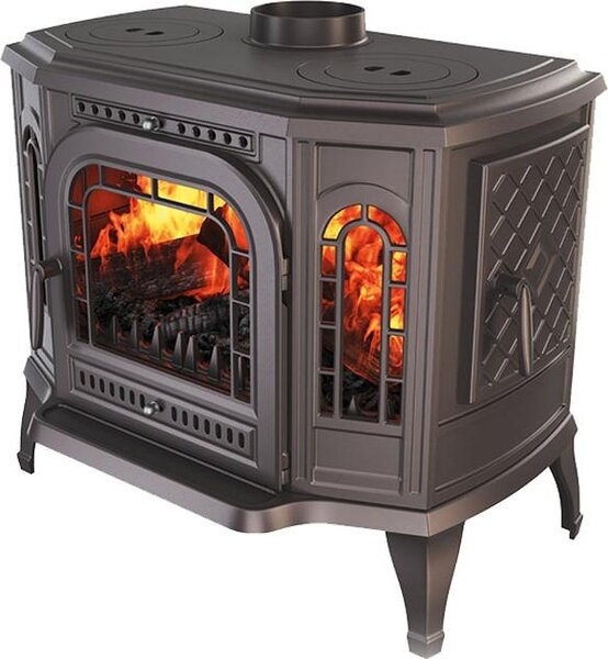 Litinová krbová kamna P7 PB s varnými plotnami - 10,5 kW ECO