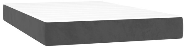 Box spring postel s matrací a LED černá 120x200 cm samet 3136175