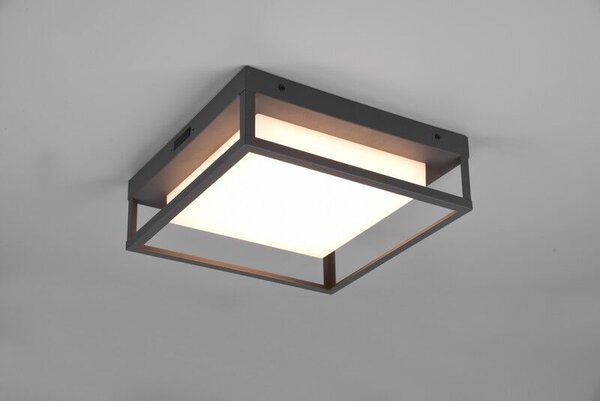 TRIO 677860142 WITHAM exteriérové stropní svítidlo SMD LED V100mm 14W/1550lm 2300+3000+4000K IP54 antracit