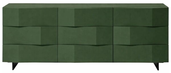 Olivově zelená komoda Marco Barotti Linea Diamond 180 x 45 cm