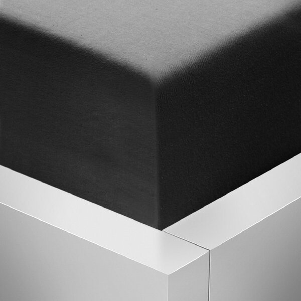 Stanex Jersey napínací prostěradlo černé ROZMĚR: (š/d/v) 140 x 200 x 20 cm, Barva: ČERNÉ