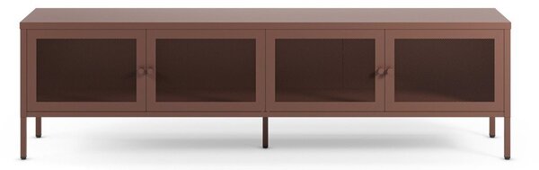 Vínový kovový TV stolek 160x50x35 cm Fayna – Marckeric