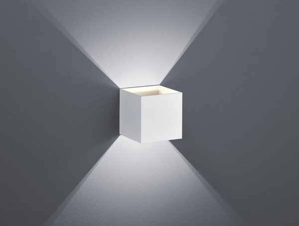 Nástěnné LED osvětlení Louis, bílá krychle