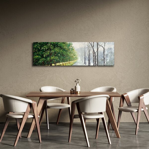 Obraz - Zima versus léto (170x50 cm)