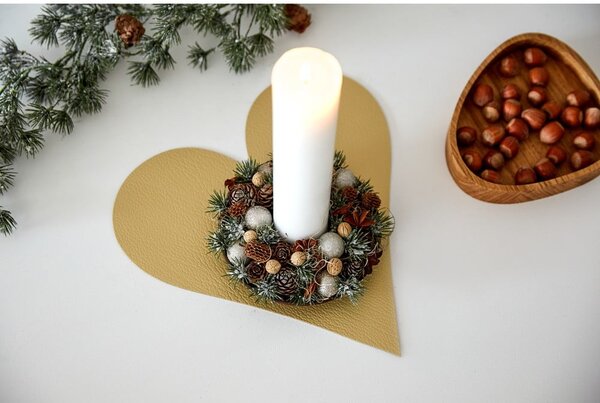 Prostírání z eko kůže 30x30 cm Heart Hippo – LIND DNA