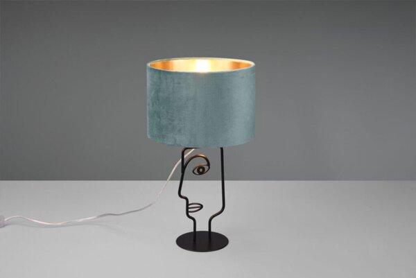TRIO Reality R51211015 SULTAN stolní lampa V420mm 1xE27 černá, zelenkavá