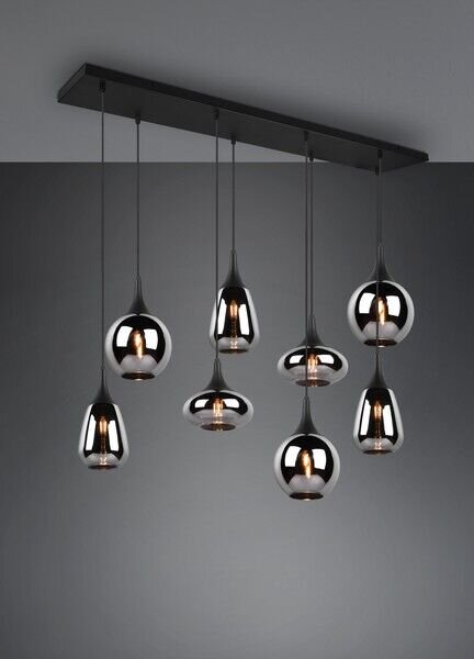 TRIO 317000832 LUMINA závěsné svítidlo 8xE14 černá matná, chrom