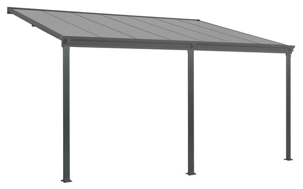 Zahradní pergola Borneo 21025, zasteení terasy, protislunení hliníková terasová stecha, s dvoupláovými panely, 4 x 3 m