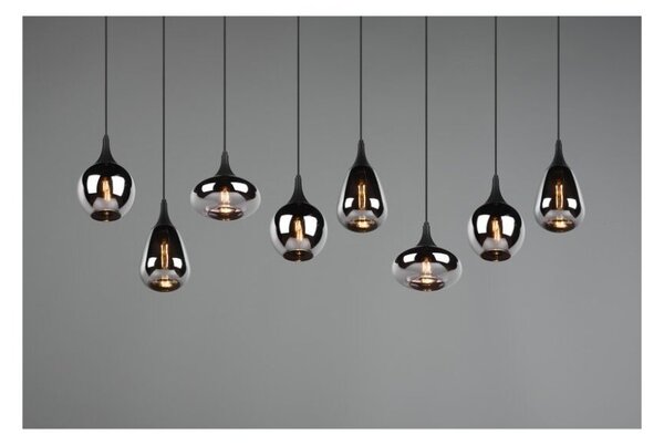 TRIO 317000832 LUMINA závěsné svítidlo 8xE14 černá matná, chrom