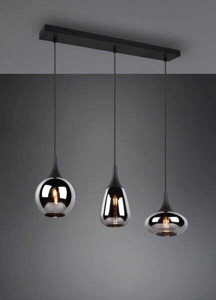 TRIO 317000332 LUMINA závěsné svítidlo 3xE14 černá matná, chrom